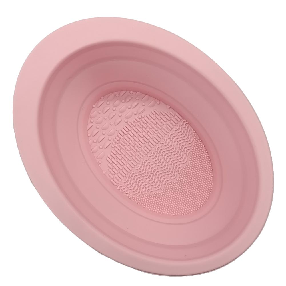 

Складная чаша для мытья, силиконовая кисточка для макияжа, складная чистящая салфетка для чаши, силиконовая губка для мытья розовый