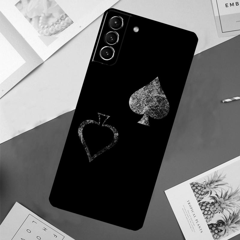 Ess i spader Pokerfodral För Samsung Galaxy S22 S23 S24 Ultra S9 S10 Plus Note 10 20 Ultra S20 S21 FE Skydd