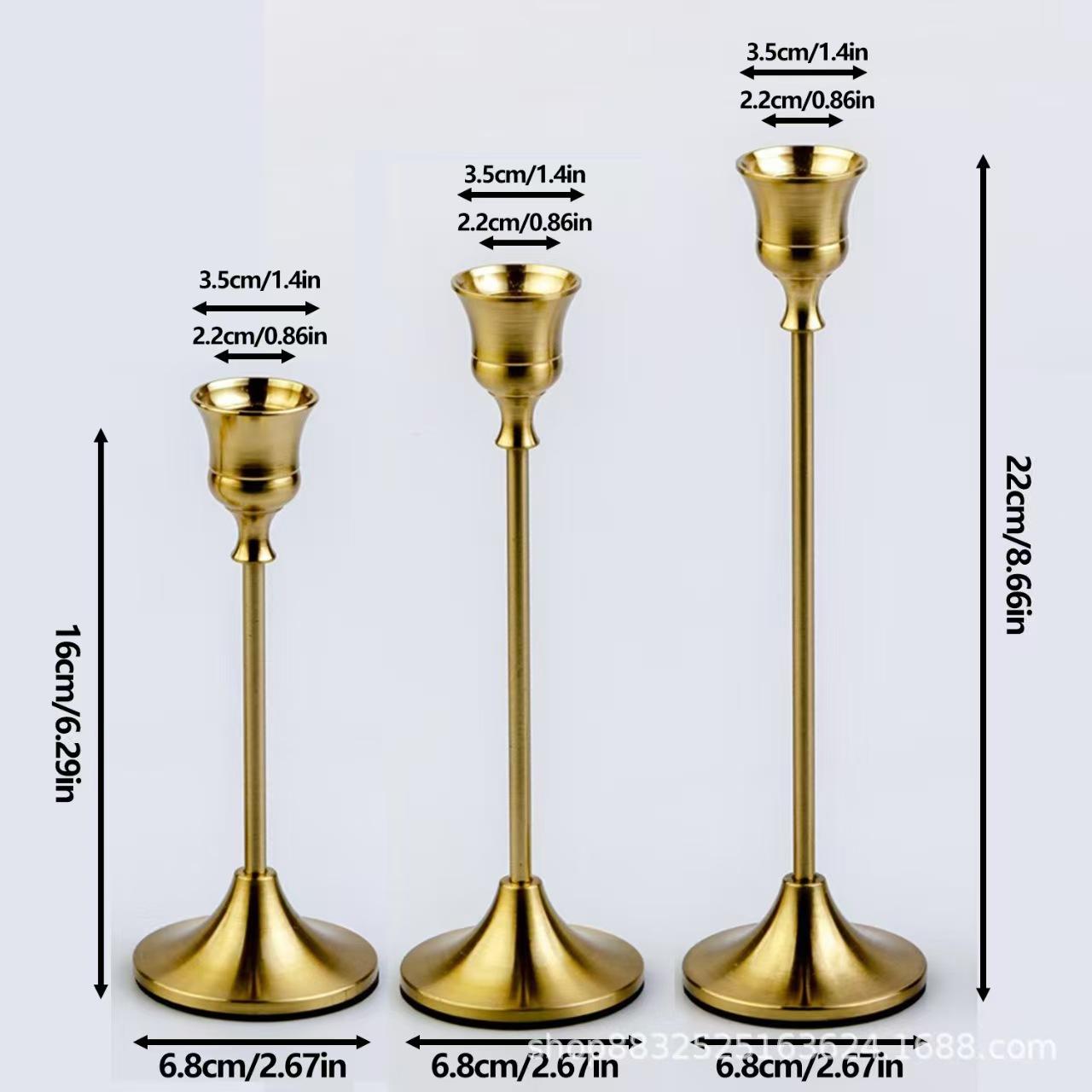 

Подсвечники 3 шт., Металлический подсвечник для конических свечей, Золотые подсвечники для столбовых свечей, Подсвечник для украшений на Хэллоуин