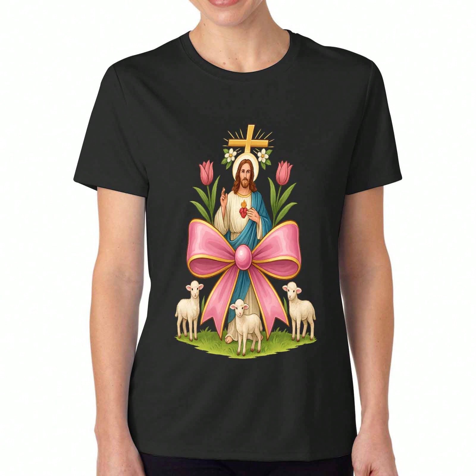 Jesus Is Lord Women s Cotton T Shirt, Premium Cotton Quality Print, Durable, Casual And Fashionable. Religious Graphic Design, Comfortable Fit, Great S разноцветный