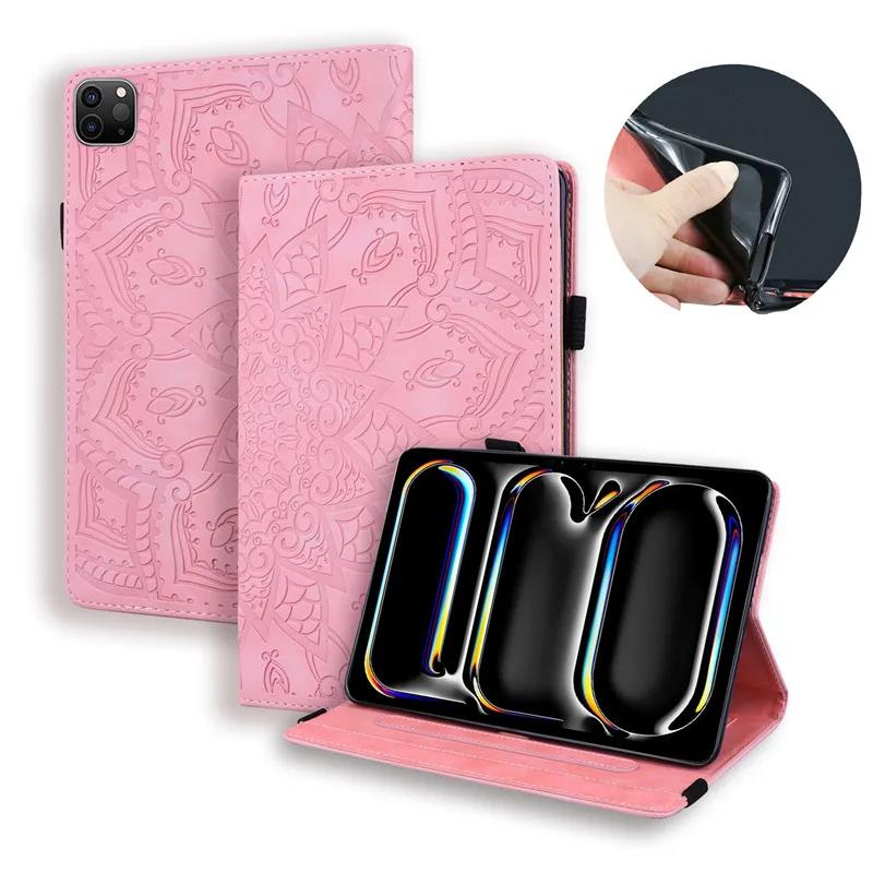 

PU Funda For IPad Pro 11 Case 11.0 inch Caqa For iPad Pro 11 2024 Cover 5th Generation A2836 Etui Protective TPU Etui iPad Pro 11 2024 5th розовый