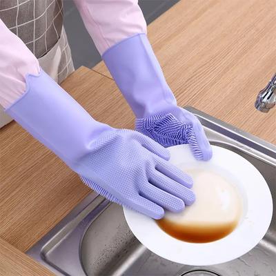 Silicone Dishwashing Gloves Multifunctional Household Gloves Cleaning Kitchen Cleaning Heat Insulation Magic Gloves