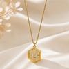 Zirconium Titanium Geometric Pendant Necklace - Japanese & Korean Style, Fashionable Light Luxury for Women