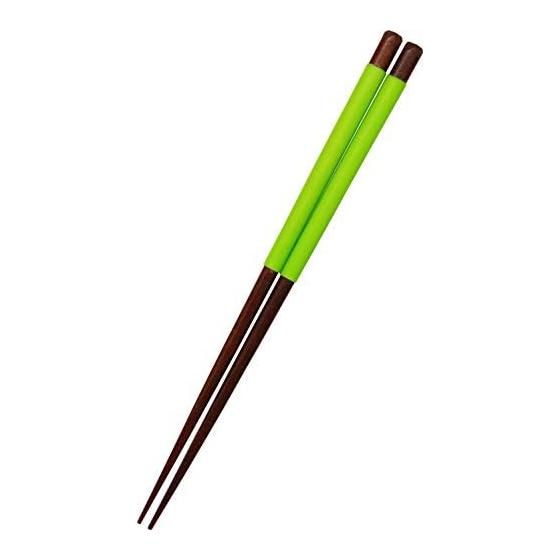 Green 21cm Wooden Chopsticks with Silicone Lacquer Coating