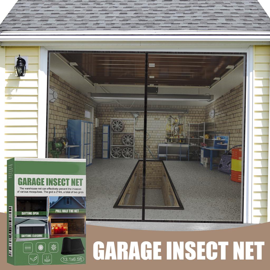 Garage Insect Net With , Seamless, Retractable, Portable Mosquito Net For Garage Doors Easy Installation
