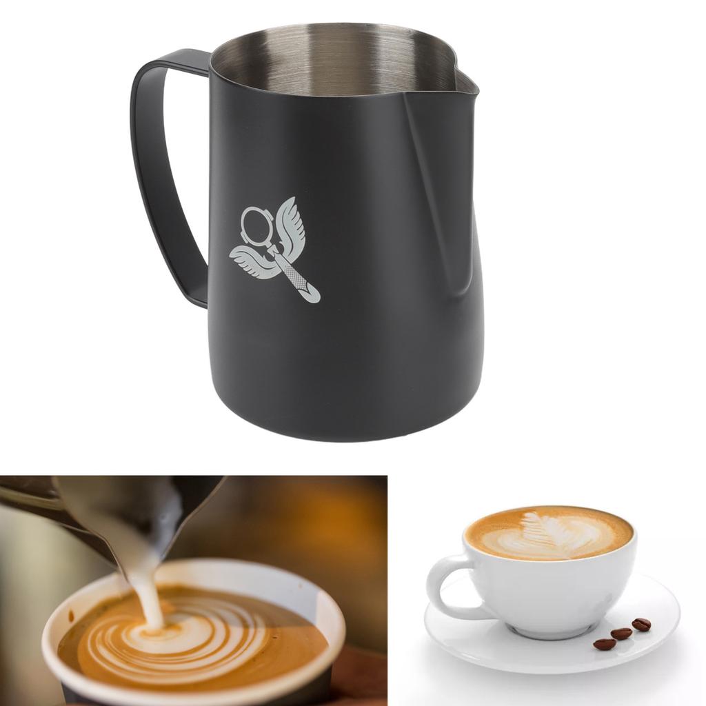 Frothing Cup Prevent Spilling 304 Stainless Steel Milk Frothing Pitcher with Handle for Coffee Making 600ml