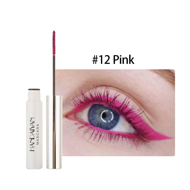 Waterproof Eyelashes Curling Lengthening Makeup Blue Green Red Black White Liquid Lash Extension Color Mascara