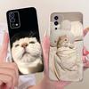 Für OPPO A55 Süßes Blumen Schmetterling Katze Bemaltes Case Für Oppo A55 A 55 4G CPH2325 Weiche Silikon TPU Handyhüllen