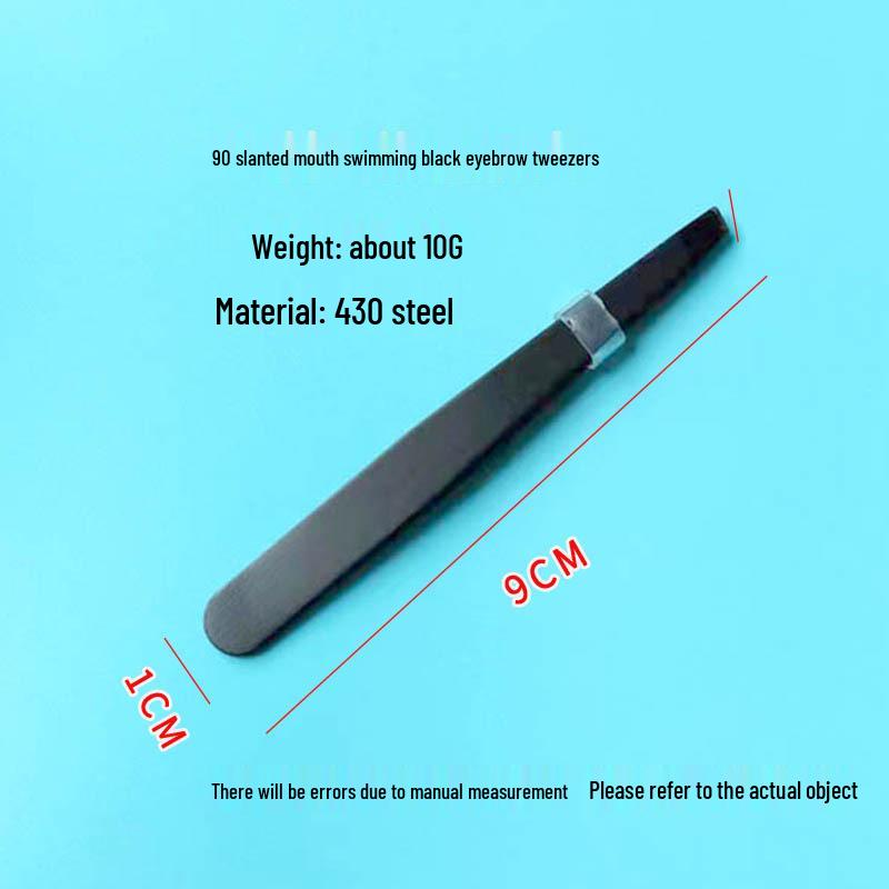 High-Quality Stainless Steel Black Eyebrow Tweezers Set for Multi-Purpose Hair Removal.