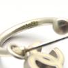Used CHANEL Pierce COCO Mark Metal 3g White Accessory Plating