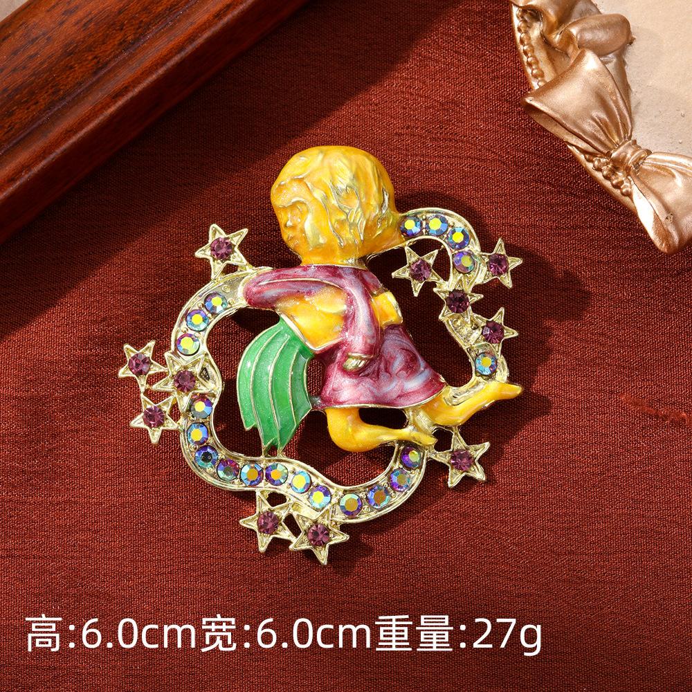 Twelve Constellation Retro Brooch Fashion Versatile Women s Clothing Accessories Balance Pisces High-end Brooch Pin