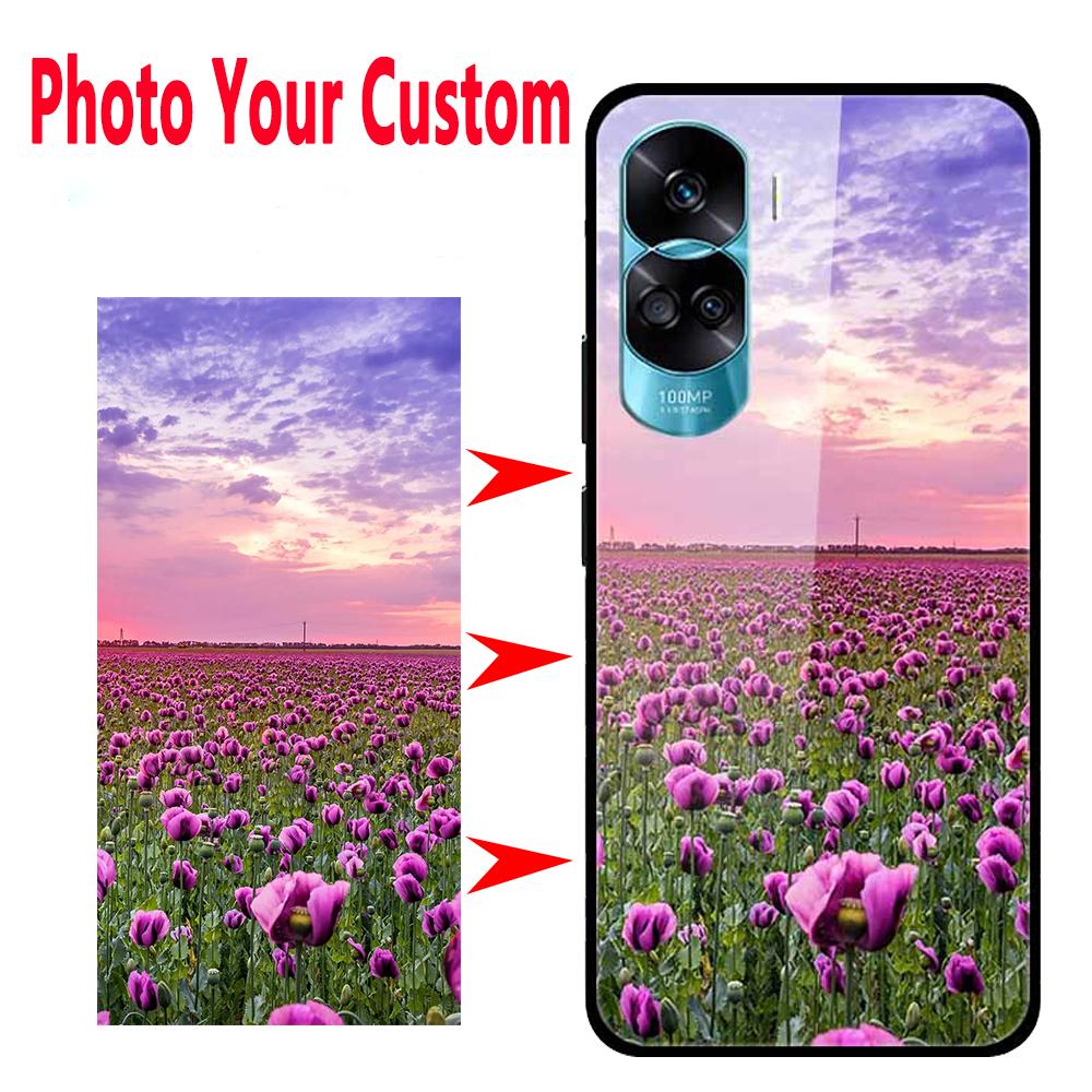 Fundas Personalizadas de Cristal Templado DIY Para Huawei Honor 90 Lite X8 X9A X7 X6 50 PRO SE Lite 30S P20 P30 P40 Lite Pro 9 10i Nova9SE