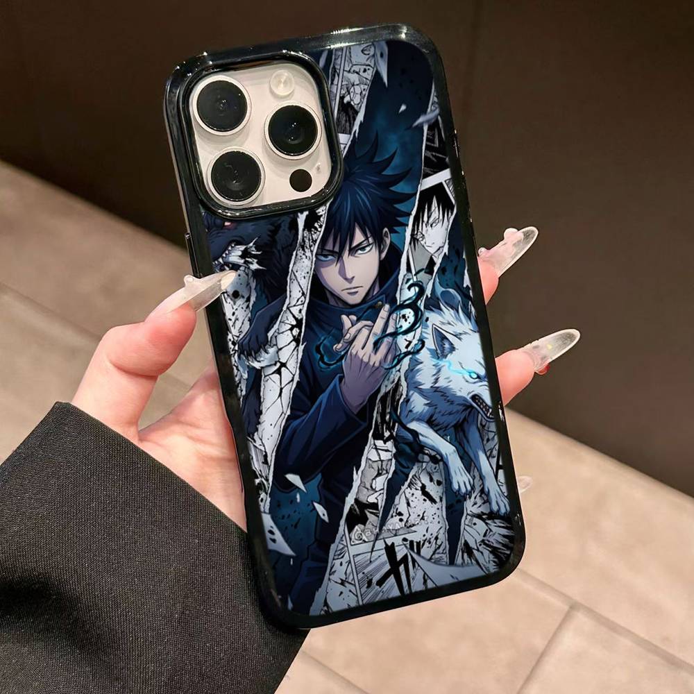 Anime Fushiguro Megumi Jujutsu Kaisen Phone Case For Iphone 11 12 13 14 15 Pro Max 17 16 Plus Hard PC+TPU Back Cover