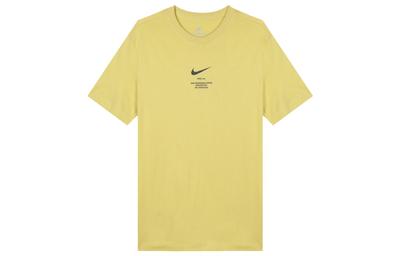 T Shirts Men's Yellow Crew Neck Moderate Straight Fit DZ2882-700