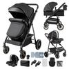 3-in-1 Stroller Magic ZC Stroller Baby Stroller Stroller 0-3 Years Max 15KG With Car Seat Robust Chassis With Changing Bag Black