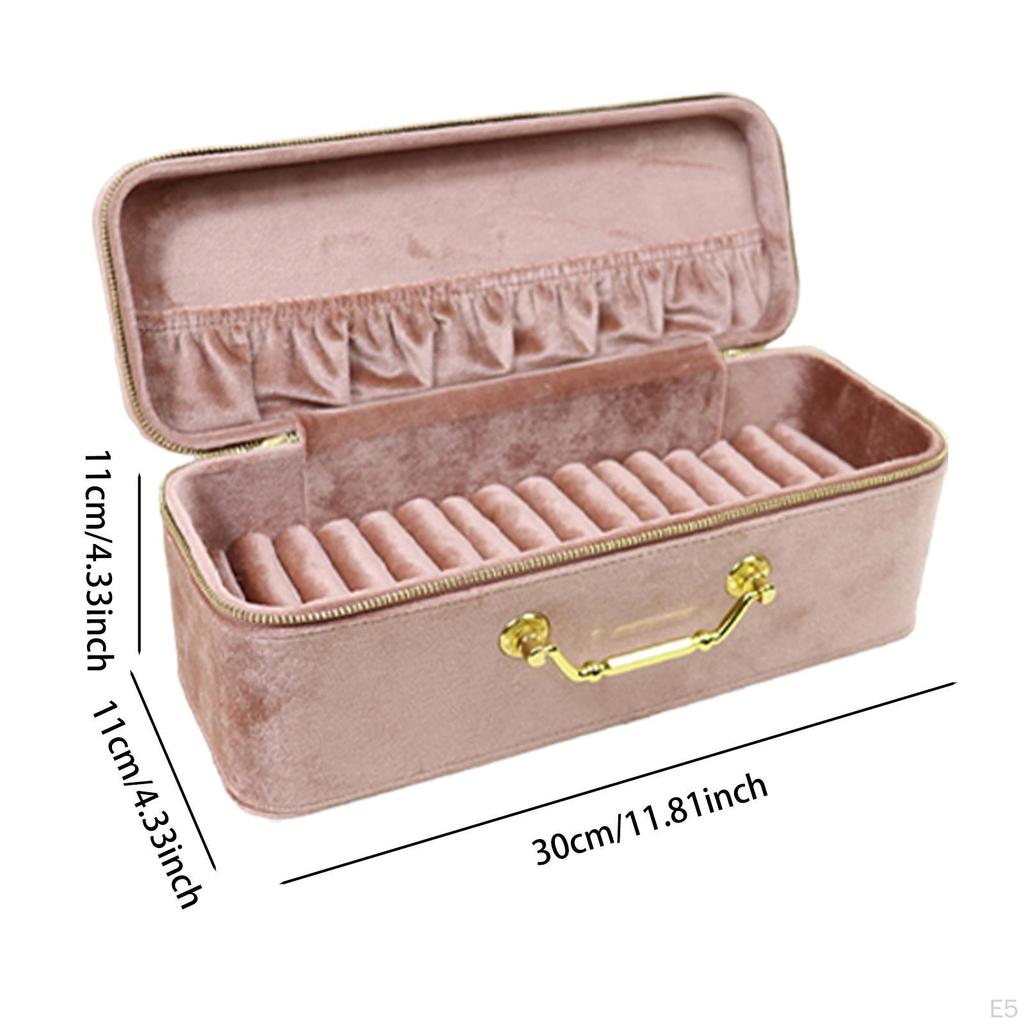 Bangle Box Bracelet Necklace Jewelry Display Tray Case Dustproof Portable