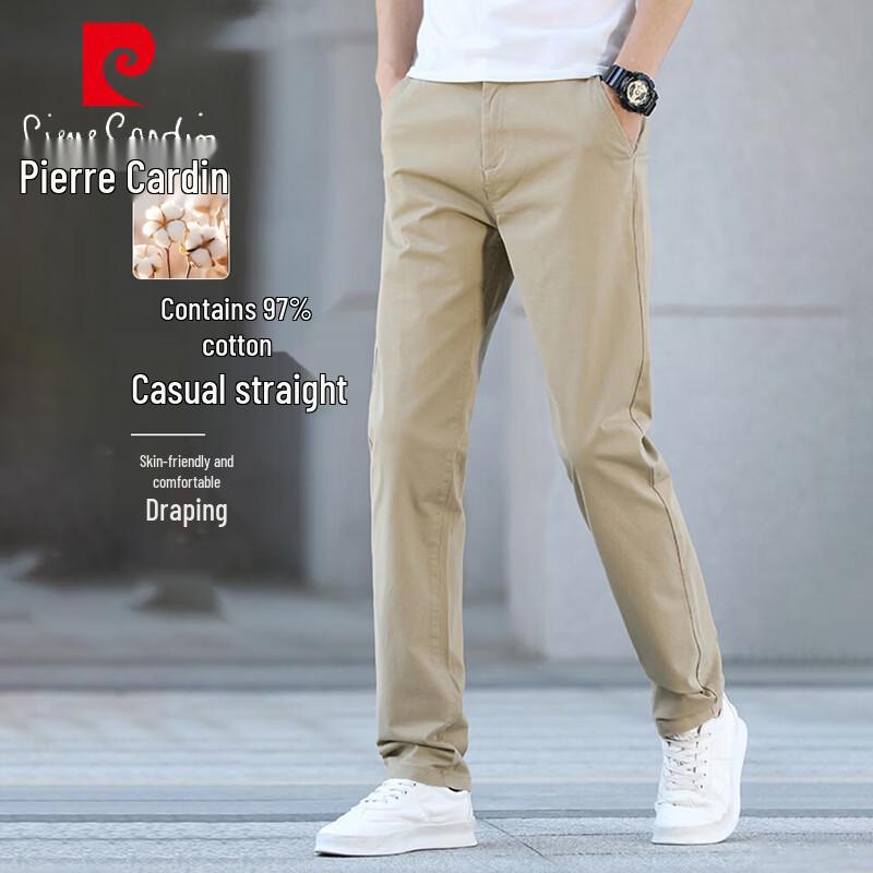 Pierre Cardin Men s Summer Cotton Straight Fit Casual Pants 36