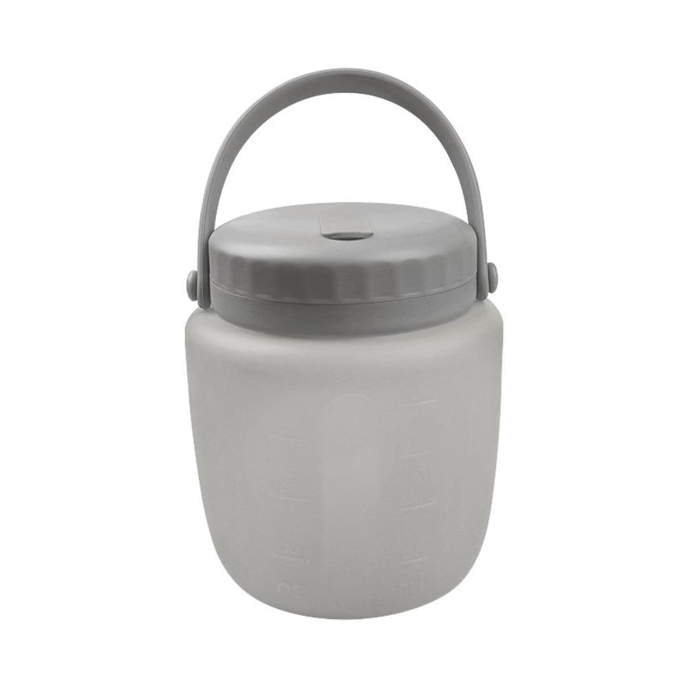 

with Handle Silicone Food Storage Containers Leak-Proof Ice Buckets Kimchi Jar Food Preservation 500ml серый