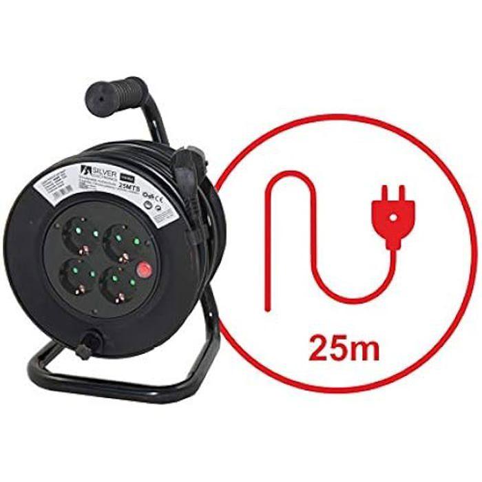 Enrouleur - SILVER ELECTRONICS - Silver Sanz - 4 sorties - 25 m - Protection thermique