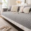 Cream Wind Pure Cotton Sofa Cushion Universal Non-Slip In All Seasons  New Leather Sofa Cover Fixed Backrest Cover Cloth Towel