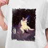 Funny Smoking Cat Meme T-Shirt, Cigarette Cat Shirt, Gen Z Joke Shirt, Stupid Brainrot Gift, Cat Lover Gift, Funny Kitty Tee, Cool Cat Shirt