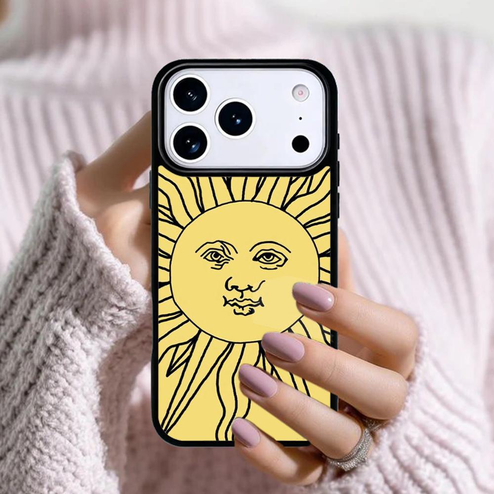 Funny Sun Moon Phone Case For Apple iPhone 17 Air 16E 15 14 Plus 13 12 11 Pro Max Mini Funda Cover