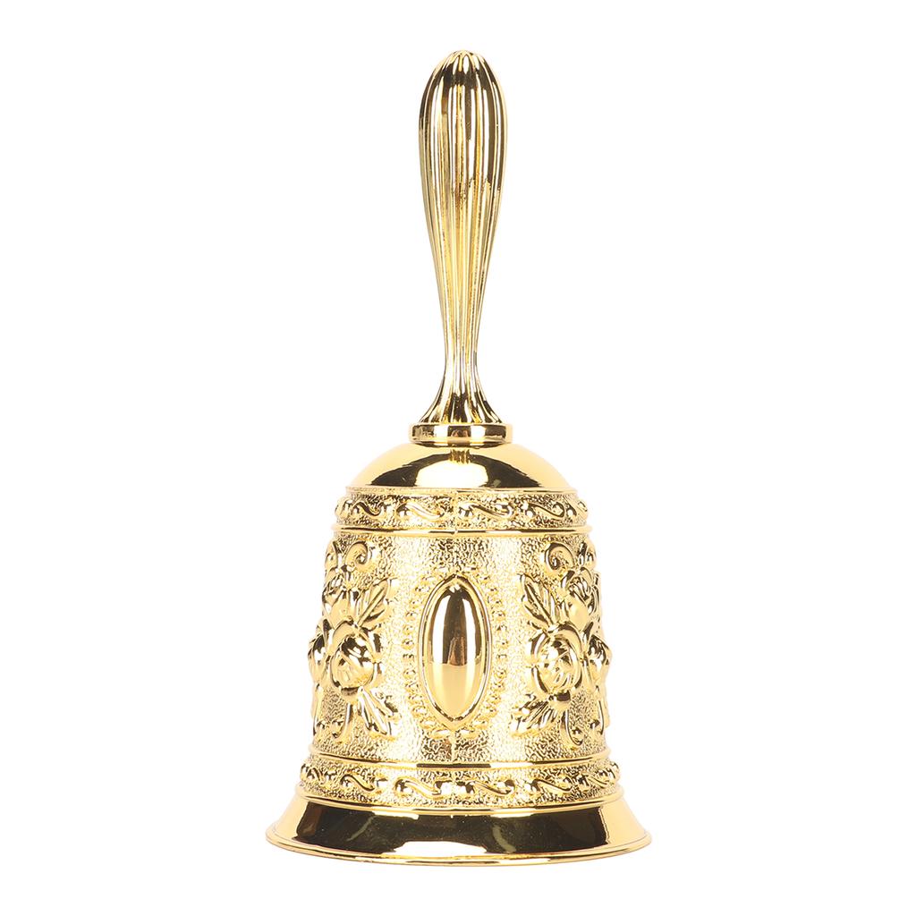 Golden Hand Ring Bell Reljeefne Kuldne Call Bell restoraniteeninduse Käsikell pulmadeks