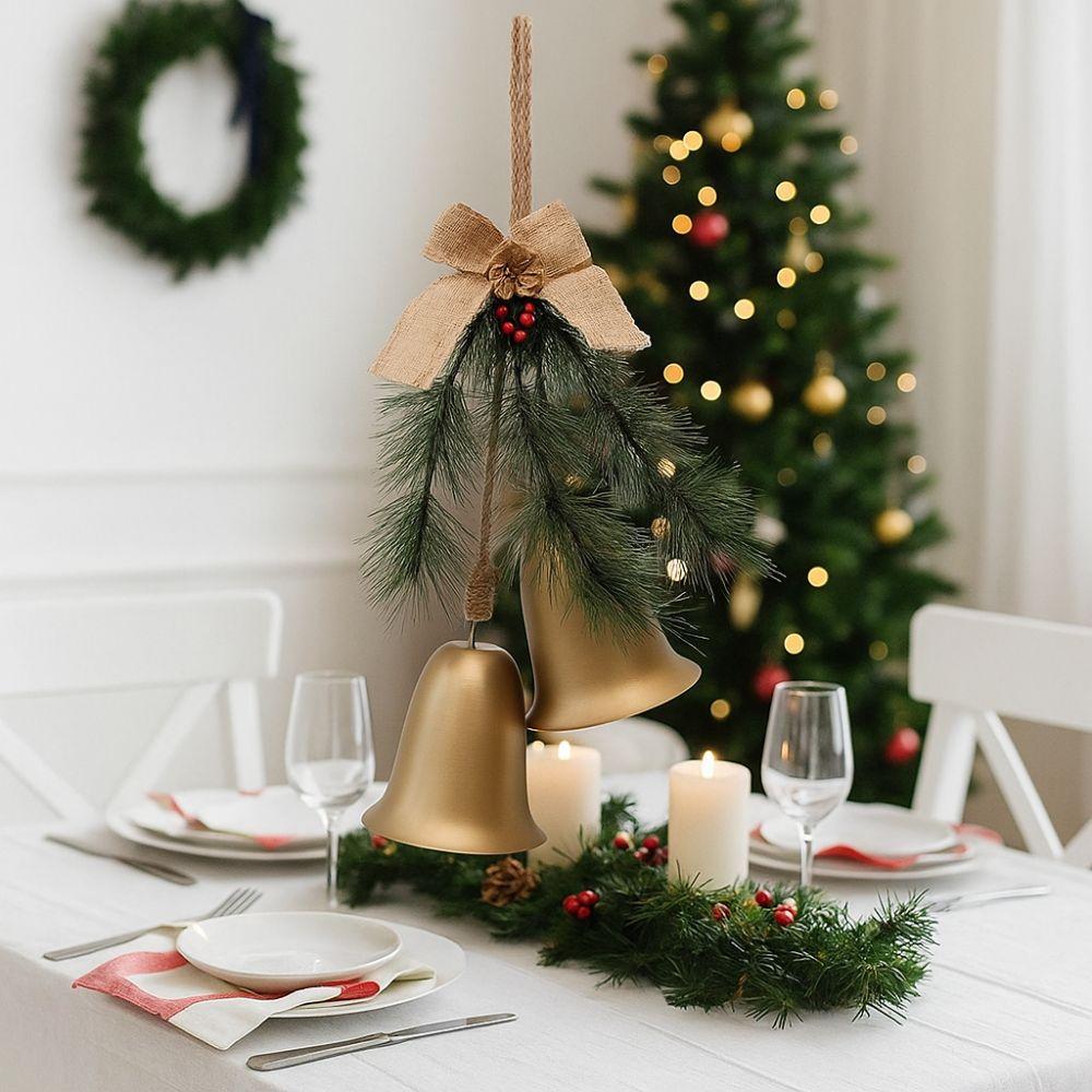 Wall Hanging Christmas Tree Bow Bells Large Bells Decorative Bells  New Year