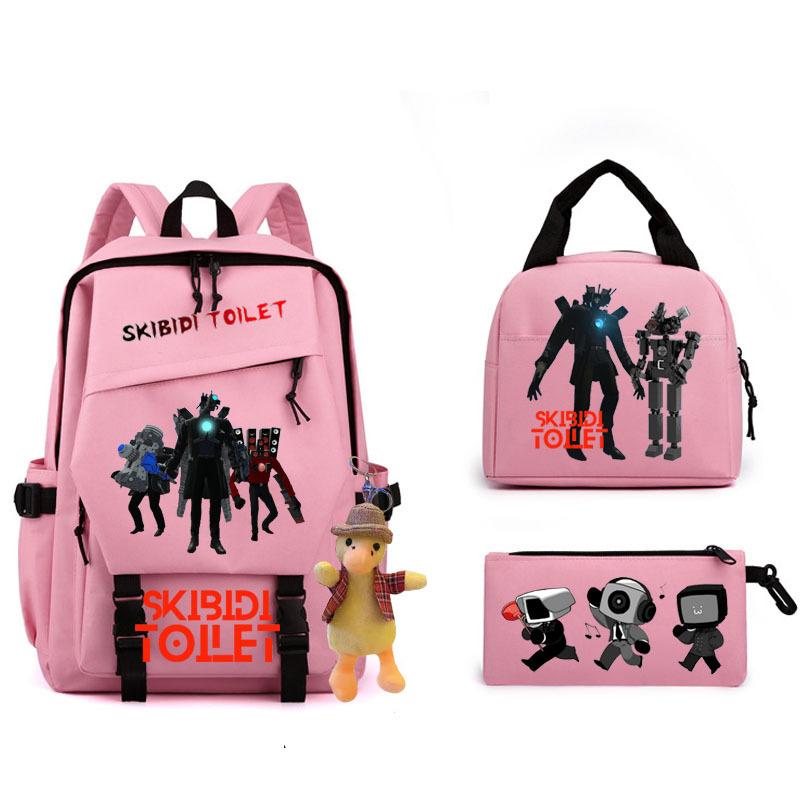 2023 Cross-border New Product Skibidi Toilet Man Spoof School Bag Elementary School Student Backpack Satchel Pencil Bag