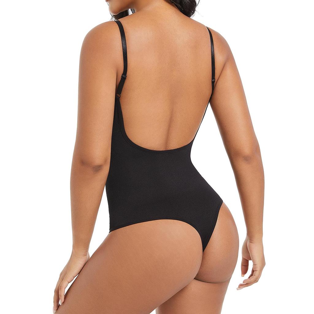 Shapewear voor dames Buikcontrole bodysuit Naadloze beeldhouwen string Body Shaper Taille Cincher Afslankend ondergoed U-plunge Ruglooze maillots Tops