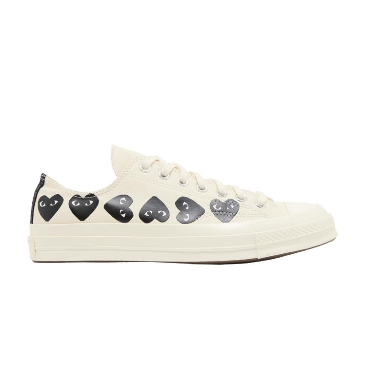 Comme des Garçons PLAY x Converse Chuck 70 Low Multi Heart - Milk Bl 36