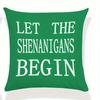 Home Decor St. Patrick's Day Pillowcase Green Topper Shamrock Throw Pillowcase Lucky Charm Blessing Cushion Cover