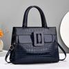 Women's Bag Bright Leather Alligator Pattern Women's Bag Versatile Portable Mother Bag Trendy Large Capacity Shoulder Messenger Bag
