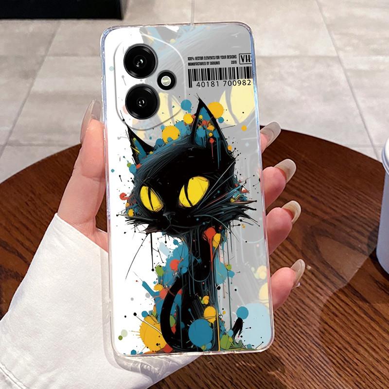 Gel-Hülle für Honor 400 Pro Honor400 Funda Honor 400 Lite Capa Klare Silikon-Weich-TPU-Rückseite Niedliche Katze Schutzhülle