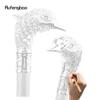 White Bird Head Red Eye Animal Fashion Walking Stick Decorative Cospaly Vintage Party Fashionable Walking Cane Crosier 93cm