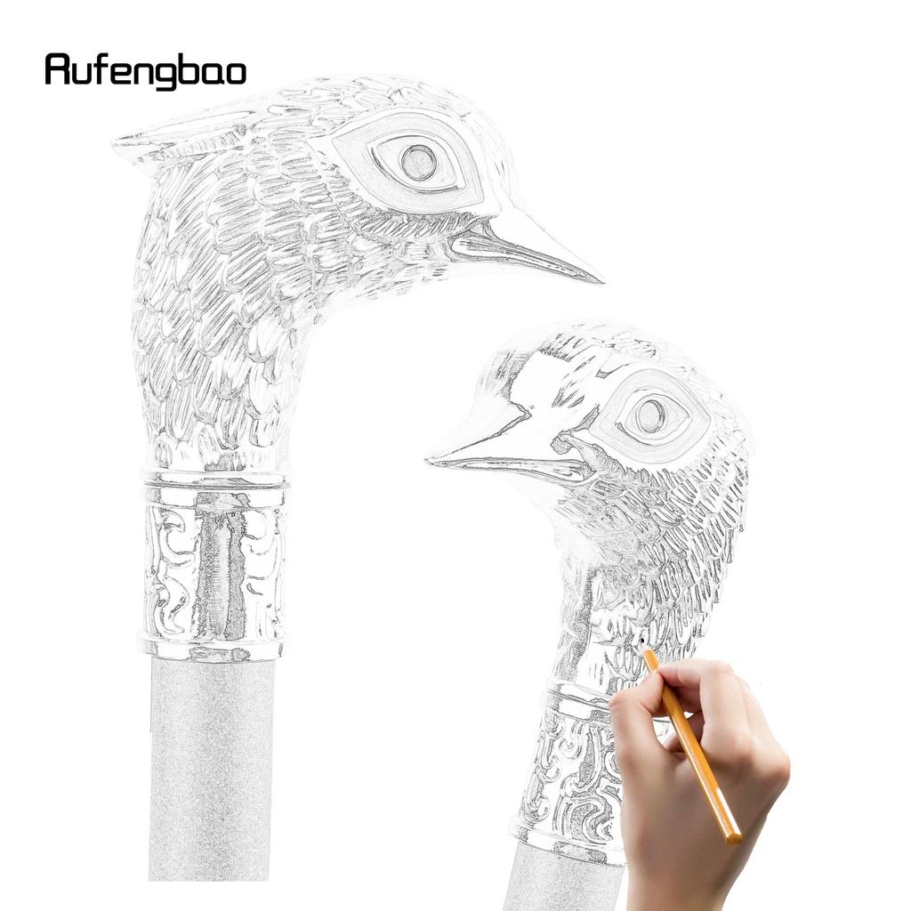 White Bird Head Red Eye Animal Fashion Walking Stick Decorative Cospaly Vintage Party Fashionable Walking Cane Crosier 93cm