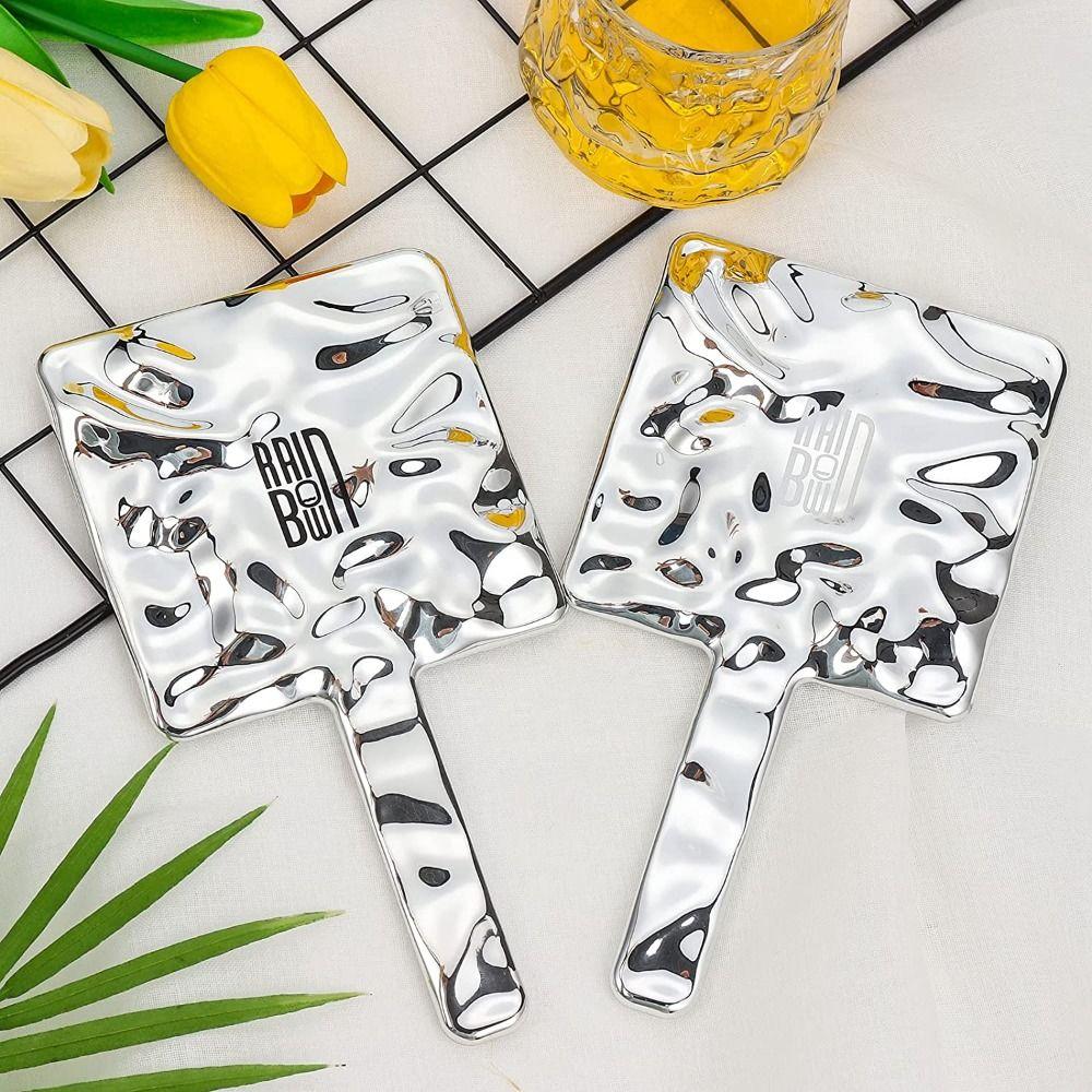 

Портативное портативное эстетическое украшение с ручкой, зеркало для макияжа, круглое зеркало, косметическое зеркало