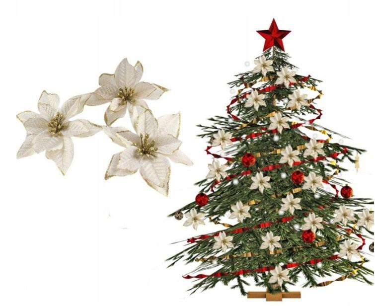 Christmas Star Flowers 6 Pcs [Se-Gb16]
