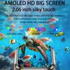 2026 New Men Airbag Air Pump ECG Blood Pressure Uric Acid Blood Fat Temp Health Monitor Bluetooth Call 2.06-inch AMOLED Smart Watch