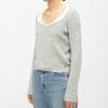 Pull col bateau gris chiné mila Femme LA PETITE ETOILE