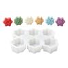 Flexible Silicone Snowflake Casting Molds with 6 Pattern Cavities for Decorative Candle, Cements Ornament, Resins, and Plasters Crafts