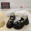 Autumn and Spring New British Princess Thick-soled Fashionable Shoes for Girls Black Mary Jane Shoes for Children