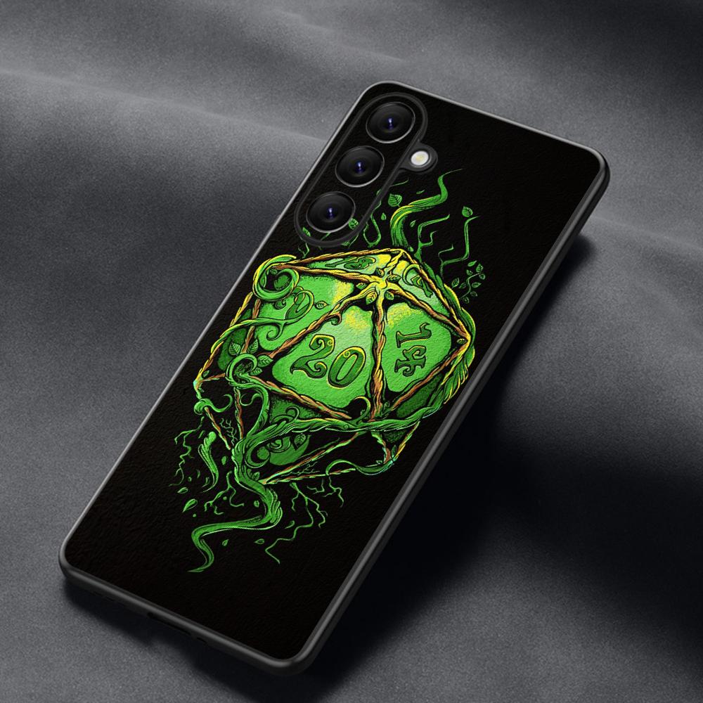 Dungeons Dragons dnd cool game Phone Case For Samsung Galaxy S26 S25 S24 S23 S22 S21 Plus Ultra Note20 Soft Black