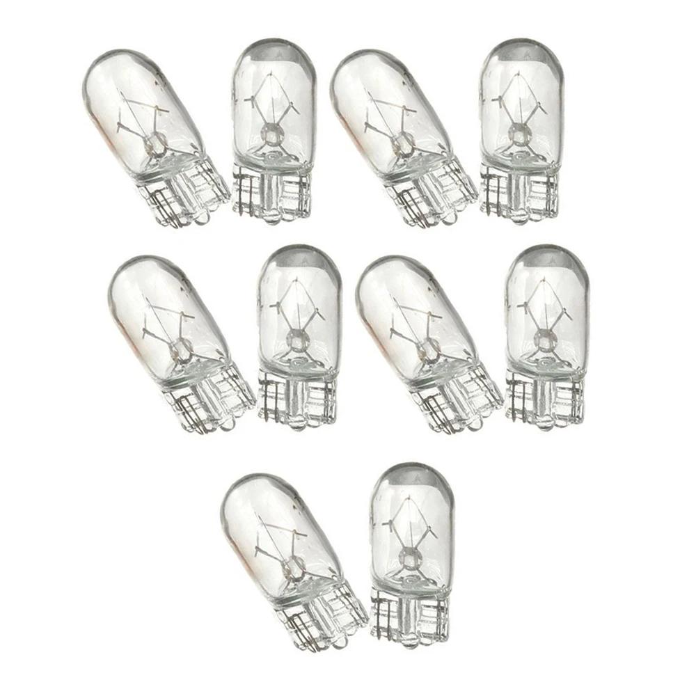 10pcs Car T10 Halogen 3W 194 158 Wedges 12V Car Trument Reading Lights Car Panel Decorative Lights Auto Lamp Accessories