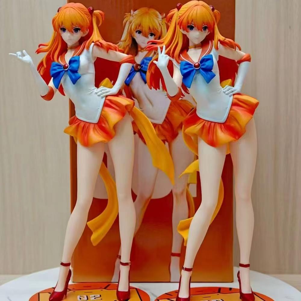 Hot Anime Asuka Langley Soryu Figure Shikinami Asuka Rangure Figures Pvc Colletion Statue Desk Decora Model Doll Toy Gifts