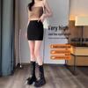 Women's XS Black Summer 2025 High Waist Bodycon Midi Pencil Skirt