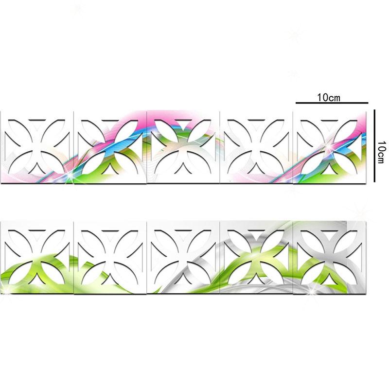 

Зеркало 3d 10 шт. Геометрия Винил Съемная Наклейка на Стену Декаль Домашний Декор Сделай Сам Искусство SilverE