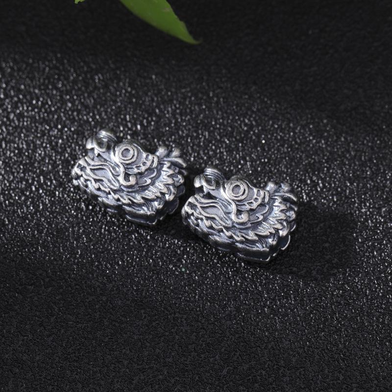 Aged Silver Four-Leaf Clover Pixiu Spacer Beads for DIY Jewelry Necklace/Bracelet