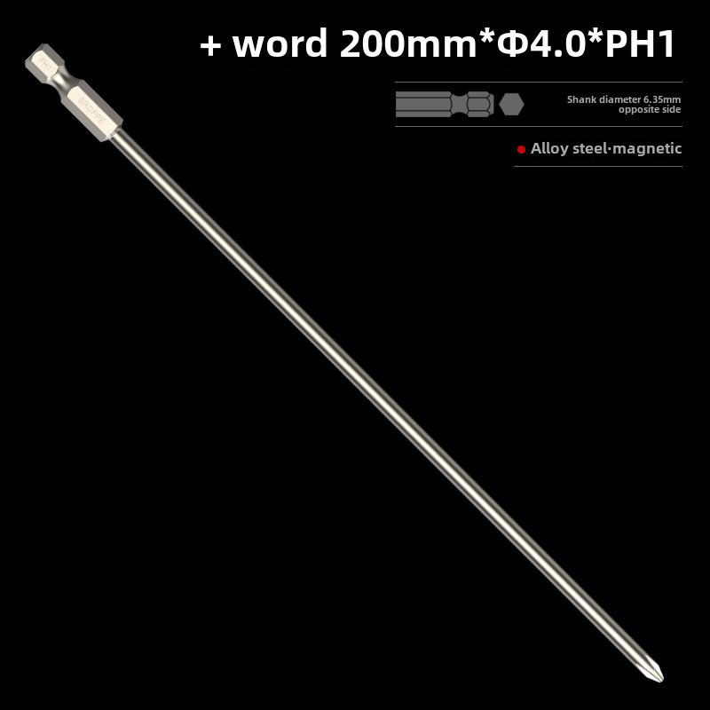 BROPPE Magnetic Cross Screwdriver with Electric Drill and Pneumatic Nozzle Head