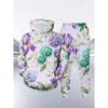 Two-Piece Casual Hoodie Set for Men Featuring a 3D Print of an Iris And Hydrangea Bouquet